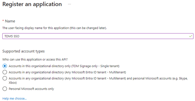register an application